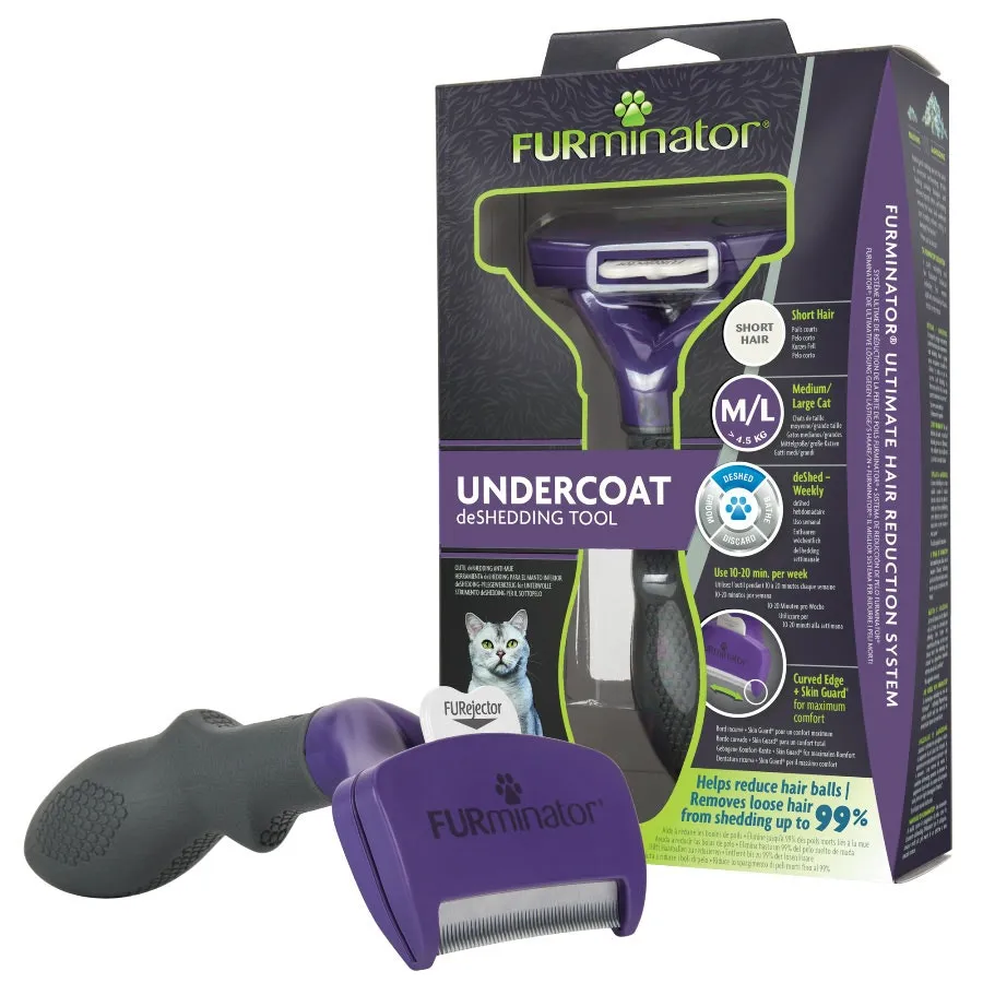 FURminator Cat Undercoat Deshedding Tool Short Hair Medium/Large