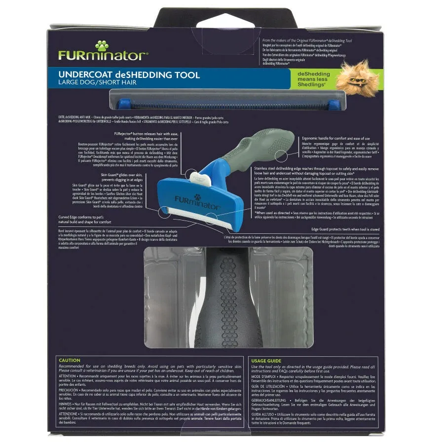 FURminator Dog Undercoat Deshedding Tool Short Hair Large