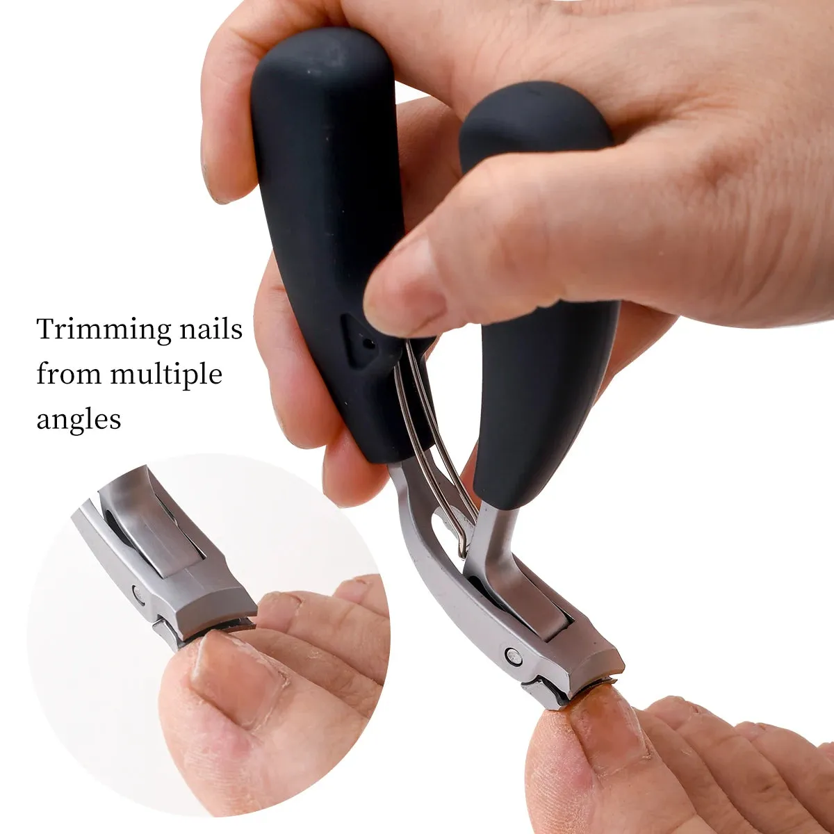 Heavy-Duty Anti-splash Curved Nail Clippers with Large Opening
