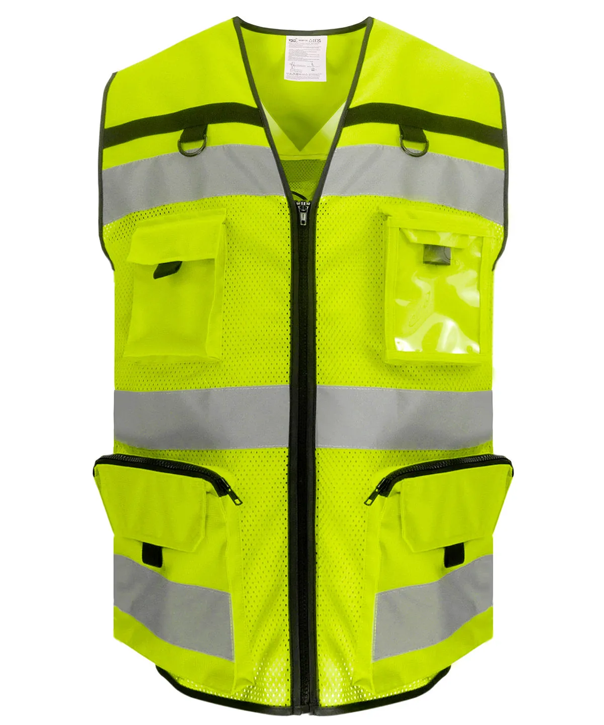 Hi-vis Yellow Mesh - Hi-vis ripstop tool vest (HVW108)
