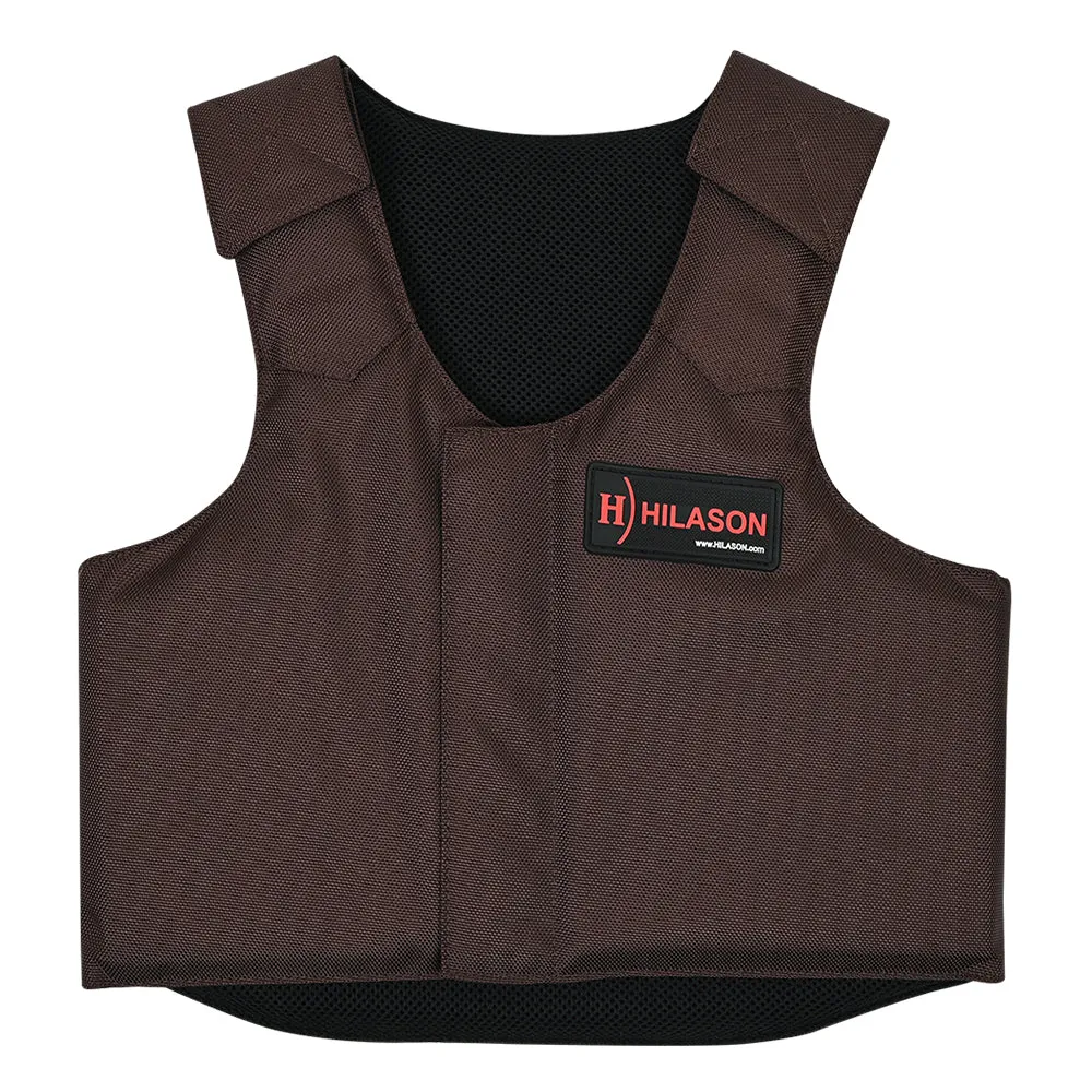 Hilason Bull Riding Kids Junior Youth Bull Pro Rodeo Safety Protective Vest Cordura Brown