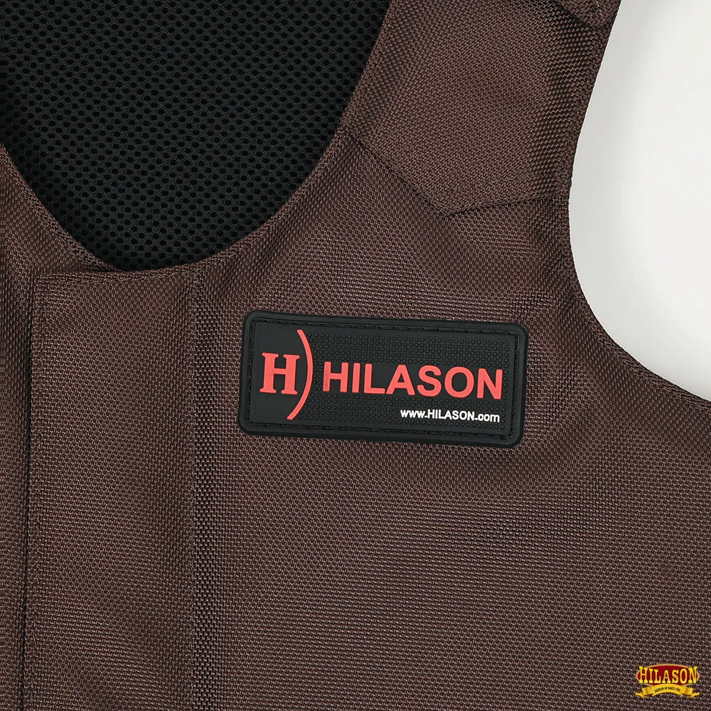 Hilason Bull Riding Kids Junior Youth Bull Pro Rodeo Safety Protective Vest Cordura Brown