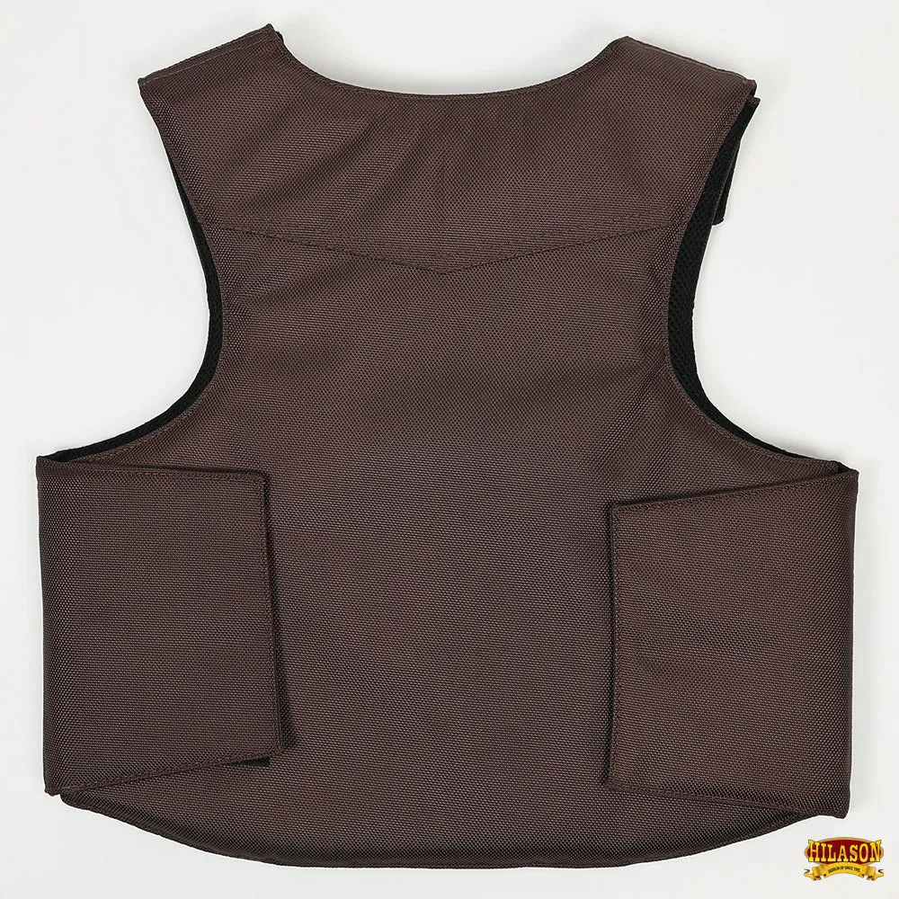Hilason Bull Riding Kids Junior Youth Bull Pro Rodeo Safety Protective Vest Cordura Brown
