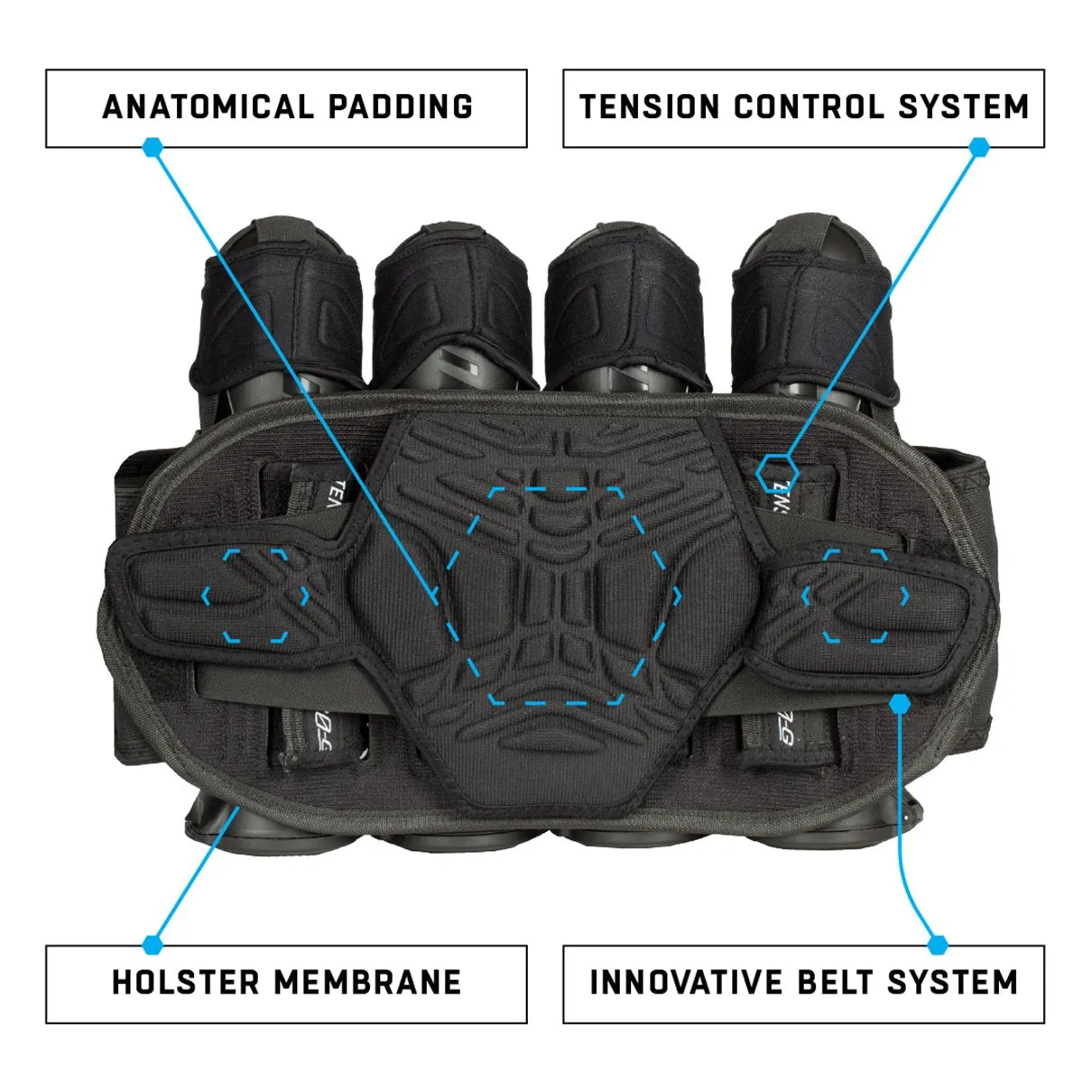HK Army Zero G 2.0 Harness 3 2 - Black/Red