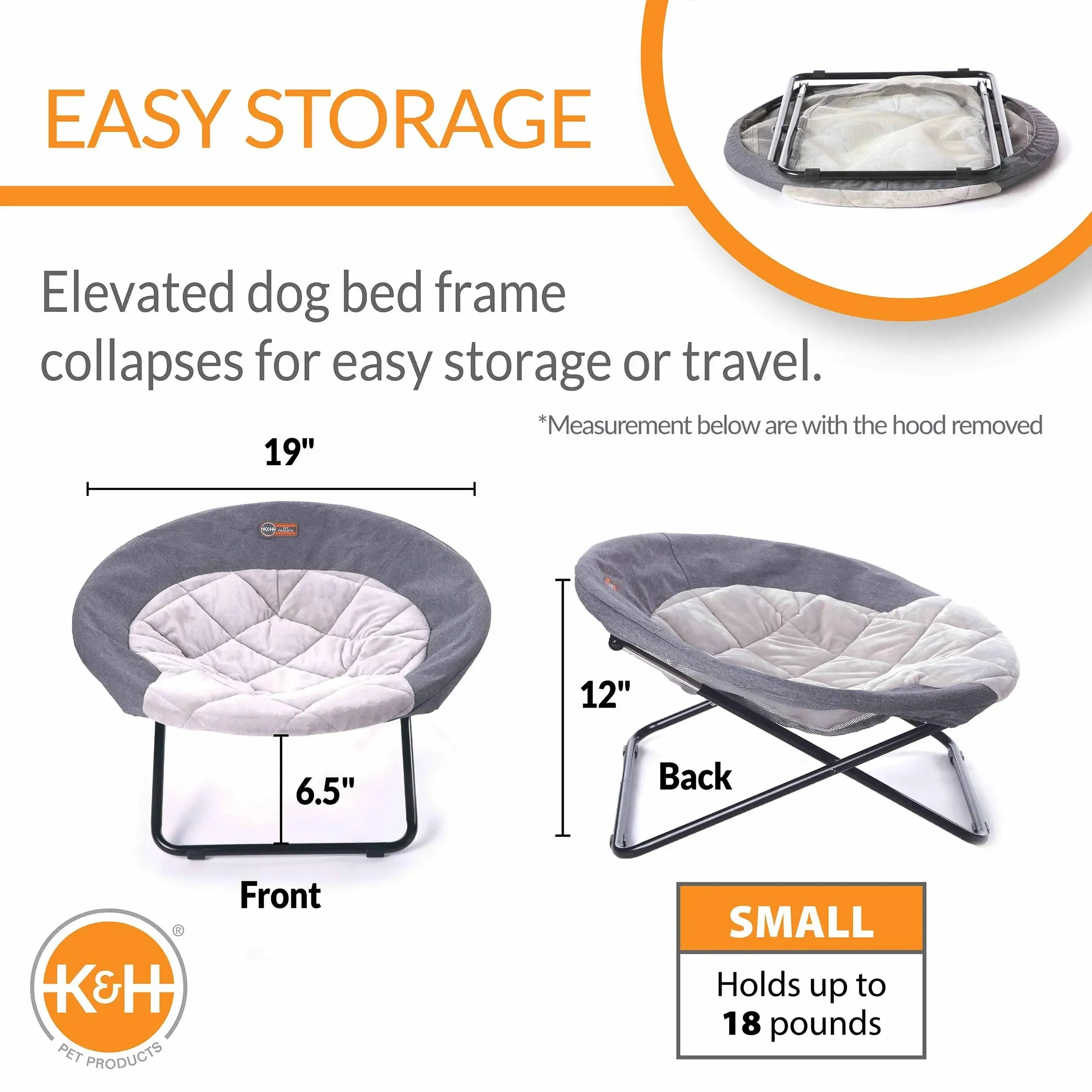 Hooded Elevated Cozy Pet Cot - NEW!!!