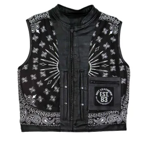 Hot Leathers VSM1049 Men's Black 'Paisley' Conceal and Carry
