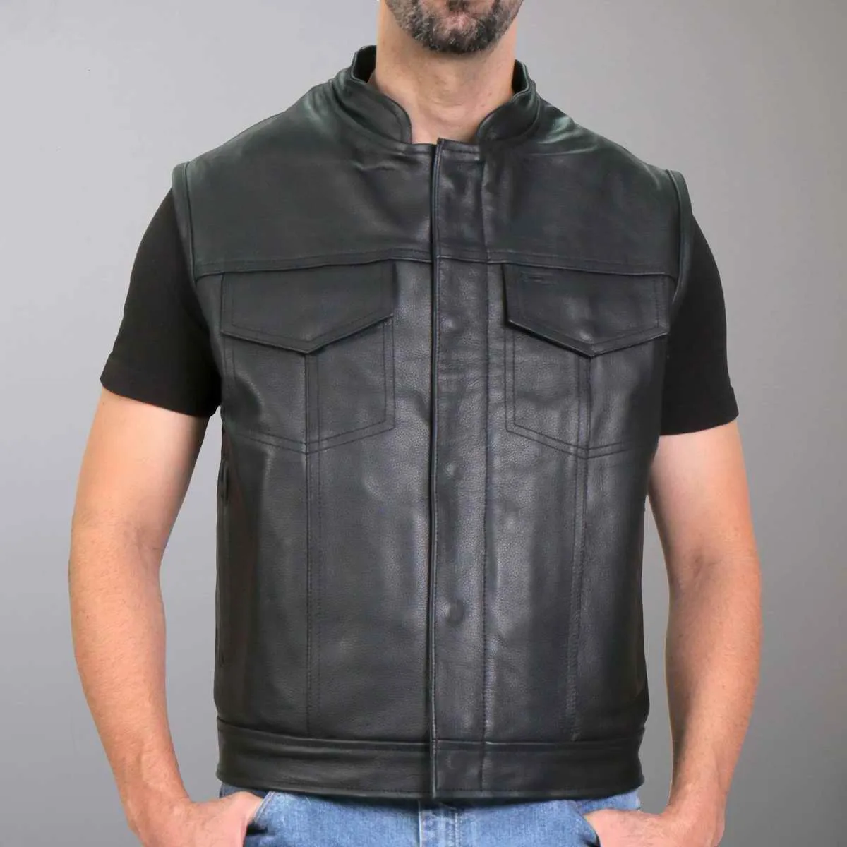 Hot Leathers VSM1049 Men's Black 'Paisley' Conceal and Carry