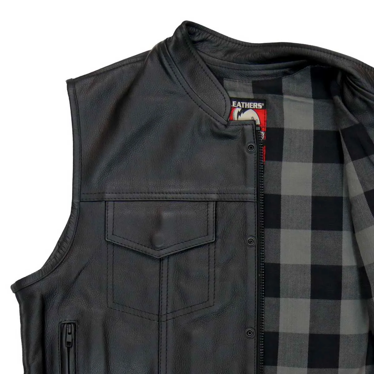 Hot Leathers VSM1059 Men's Black 'Flannel Grey' Conceal and Carry