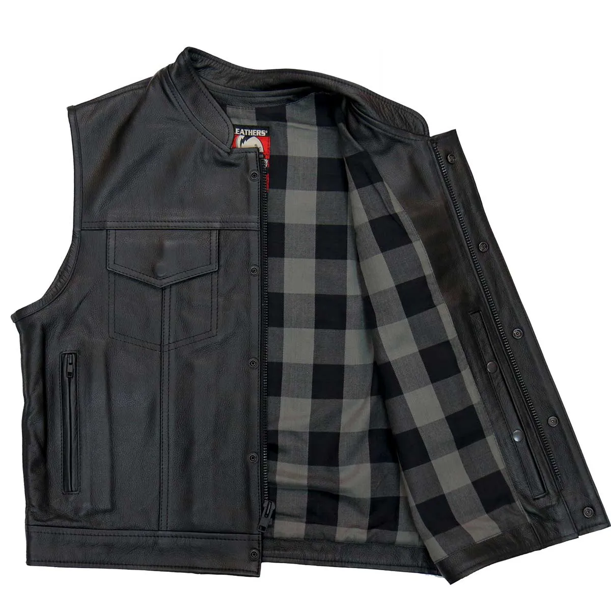 Hot Leathers VSM1059 Men's Black 'Flannel Grey' Conceal and Carry