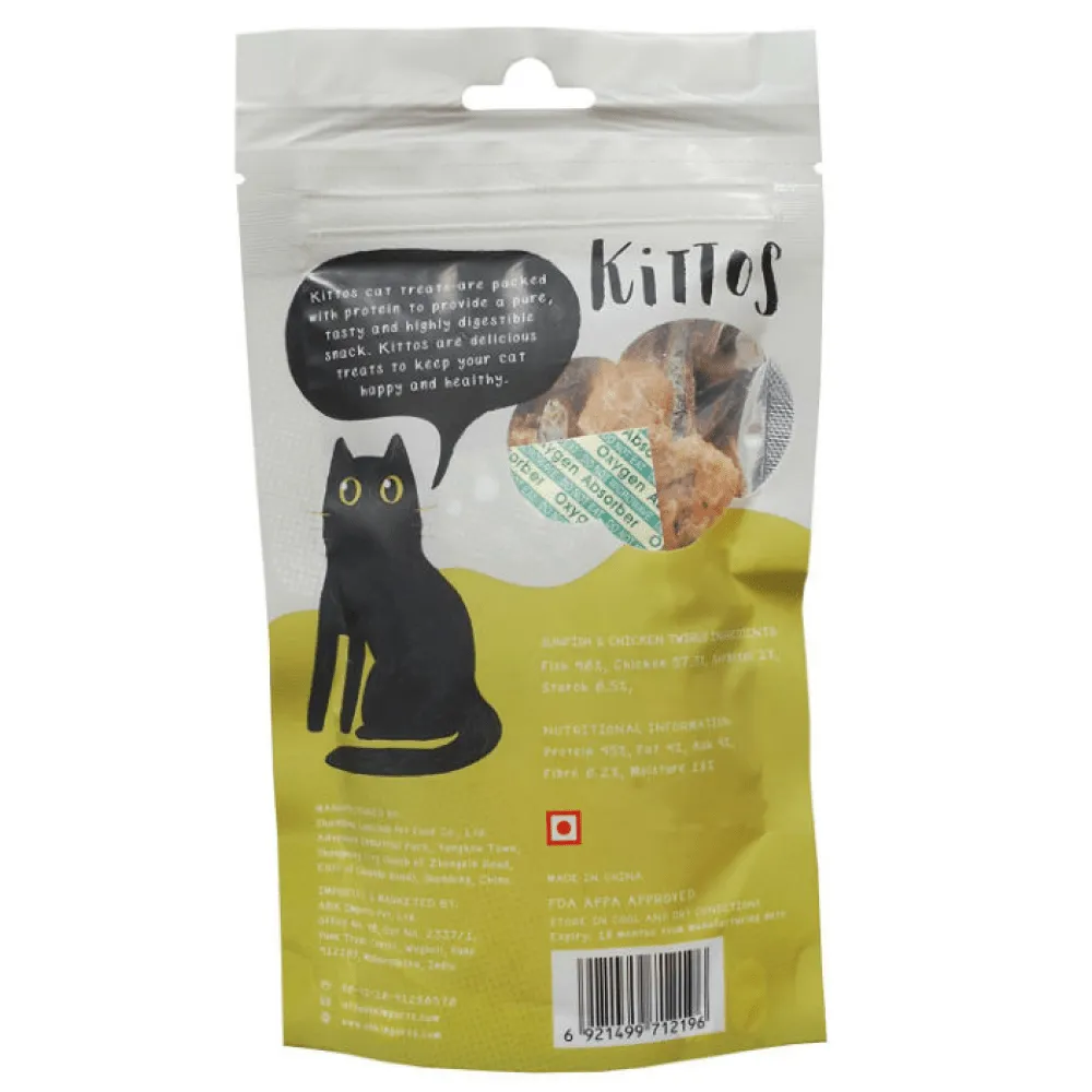 Kittos Purr Fect Sunfish Chicken and Twirls and Cod Sandwich Cat Treat Combo (3 3)