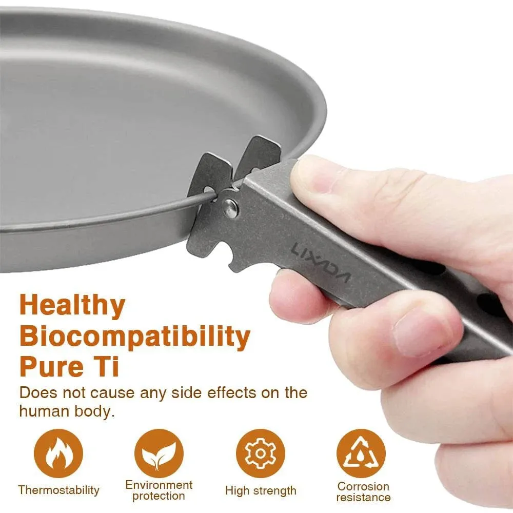 Lightweight Plate Clip Pure Ti Anti-scalding Multi-functional Pan Gripper Suitable for Various Shapes of Bowls and Plates
