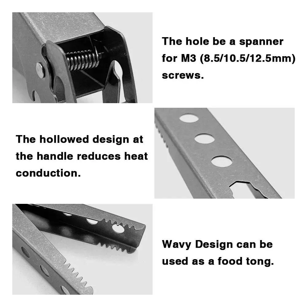 Lightweight Plate Clip Pure Ti Anti-scalding Multi-functional Pan Gripper Suitable for Various Shapes of Bowls and Plates