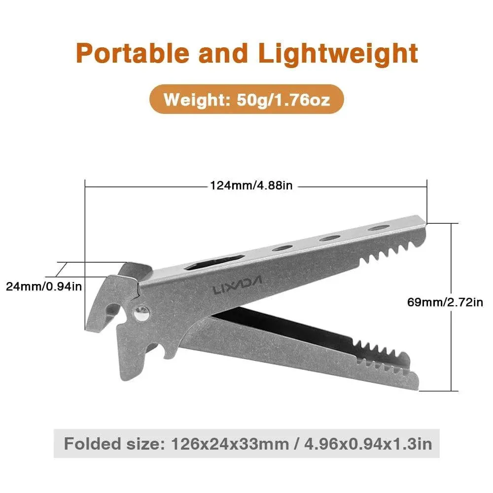 Lightweight Plate Clip Pure Ti Anti-scalding Multi-functional Pan Gripper Suitable for Various Shapes of Bowls and Plates