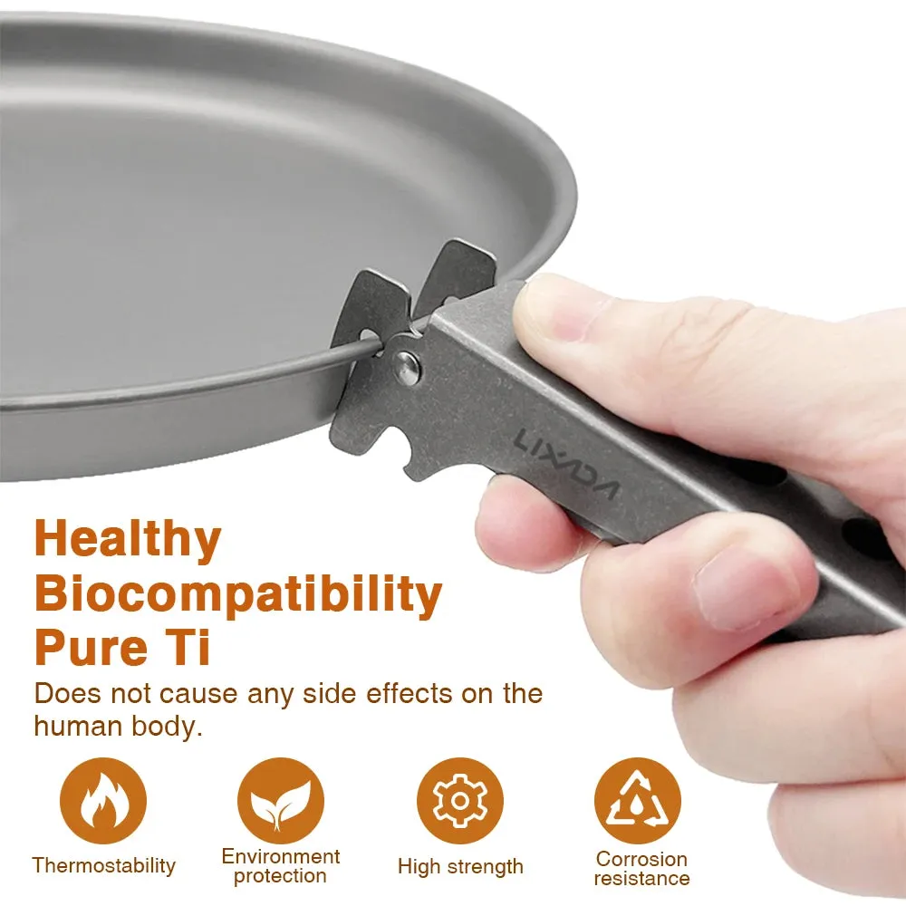 Lightweight Plate Clip Pure Ti Anti-scalding Multi-functional Pan Gripper Suitable for Various Shapes of Bowls and Plates