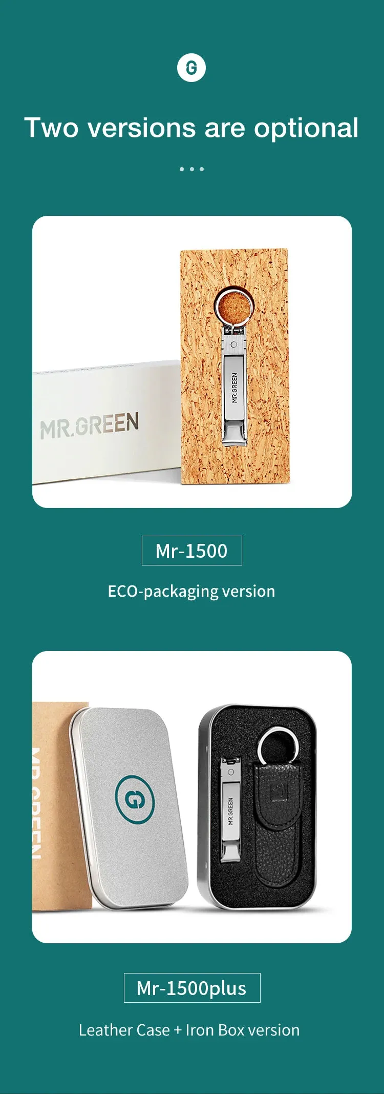 MR.GREEN Ultra-Thin Wide Jaw Travel Nail Clipper