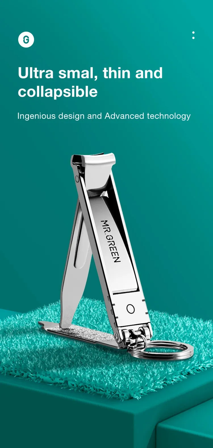 MR.GREEN Ultra-Thin Wide Jaw Travel Nail Clipper