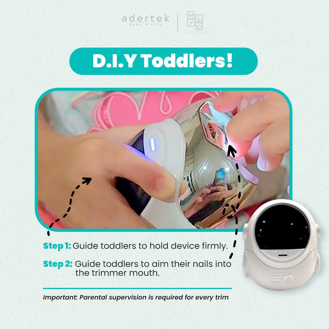 MyLO Astronaut Electric Nail Clipper Trimmer for Baby & Kids Astronaut (1yr Warranty ) - FOC 2 Paraben-Free Fever Cooling Patch Box