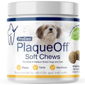 NaturVet Proden PlaqueOff Soft Chews for Small & Medium Breed Dogs & Cats