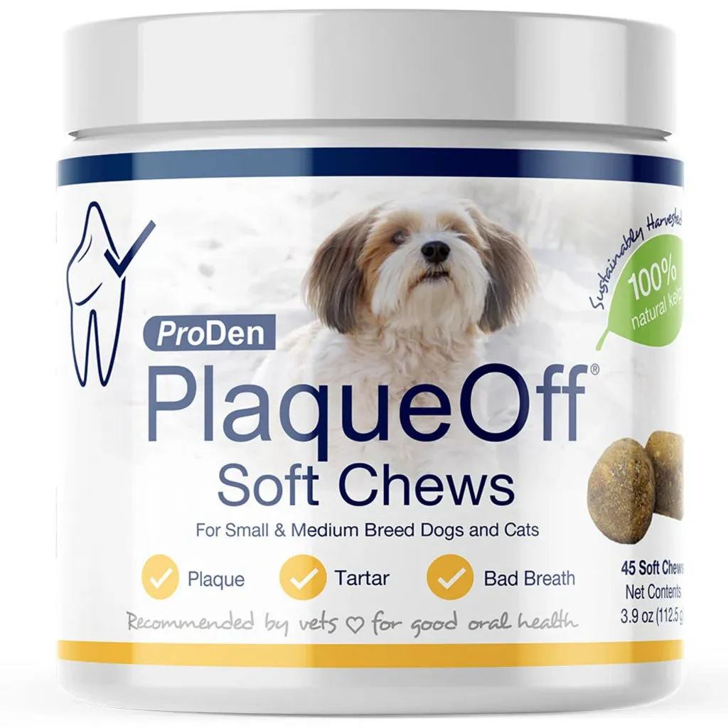 NaturVet Proden PlaqueOff Soft Chews for Small & Medium Breed Dogs & Cats