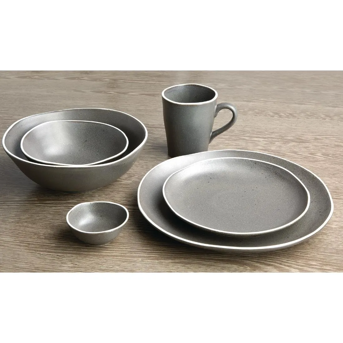 Olympia Chia Small Bowls Charcoal 155mm (Pack of 6) - DR817