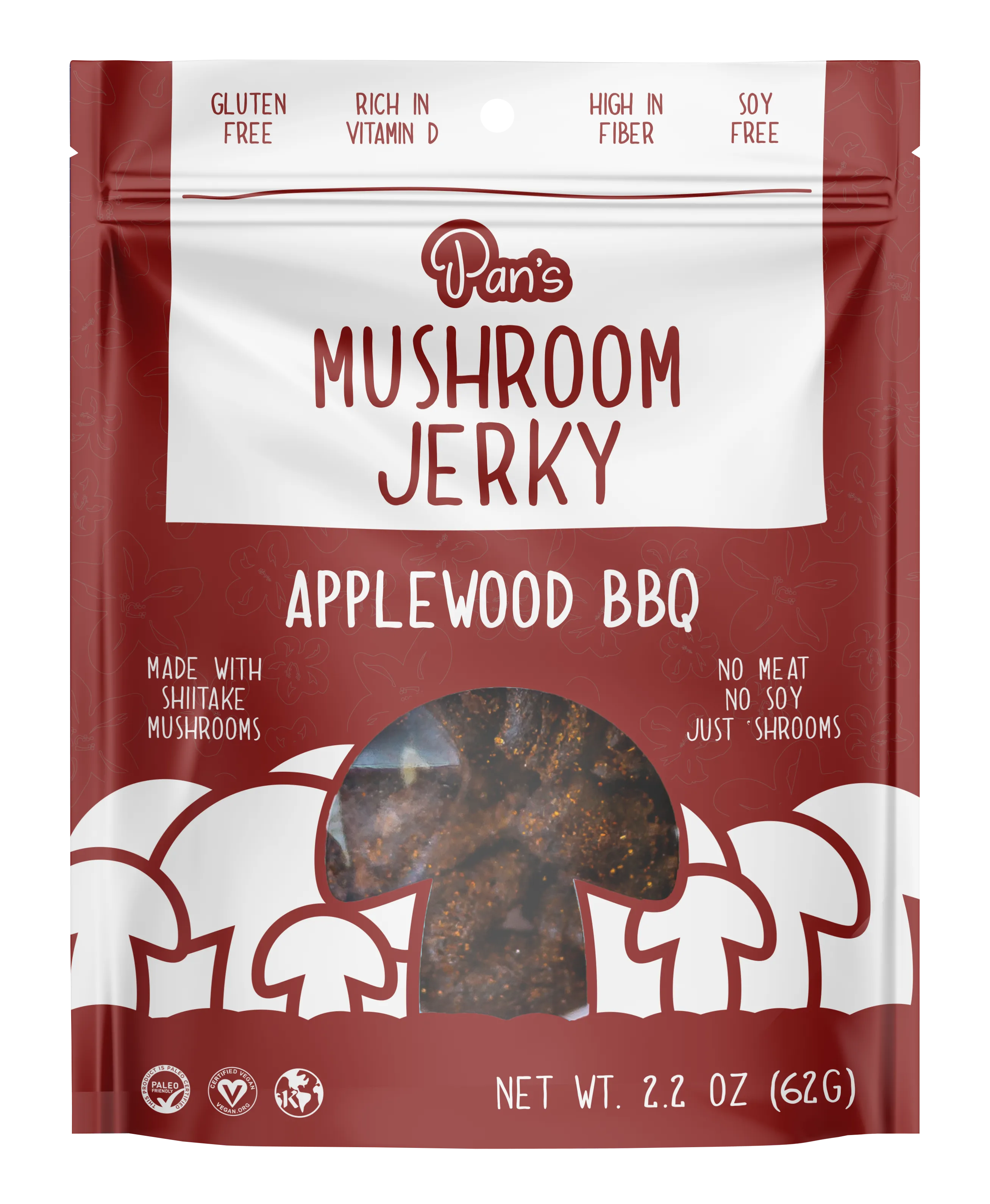 Pan's Mushroom Jerky - Applewood BBQ Pan's Mushroom Jerky