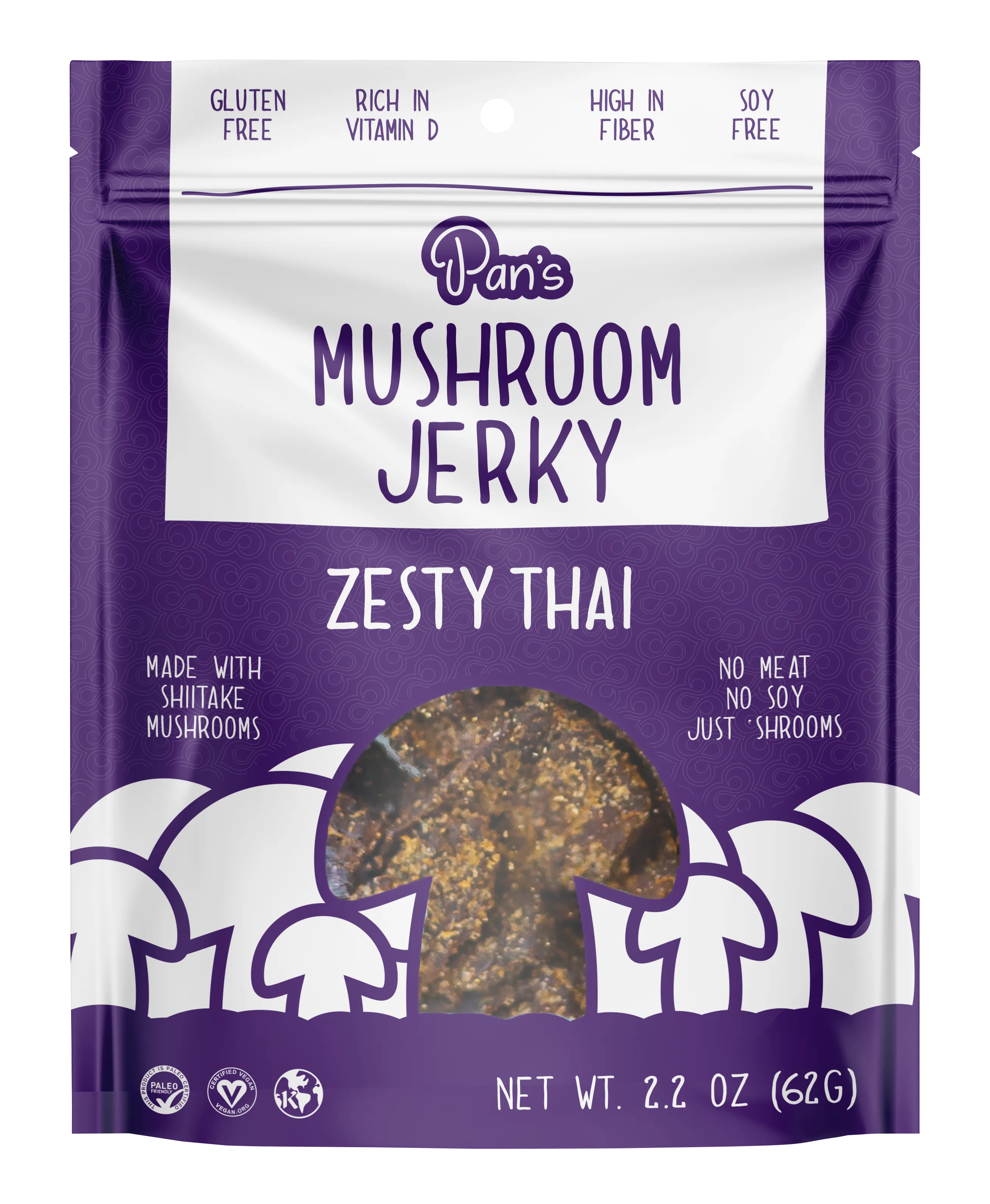 Pan's Mushroom Jerky - Zesty Thai Pan's Mushroom Jerky