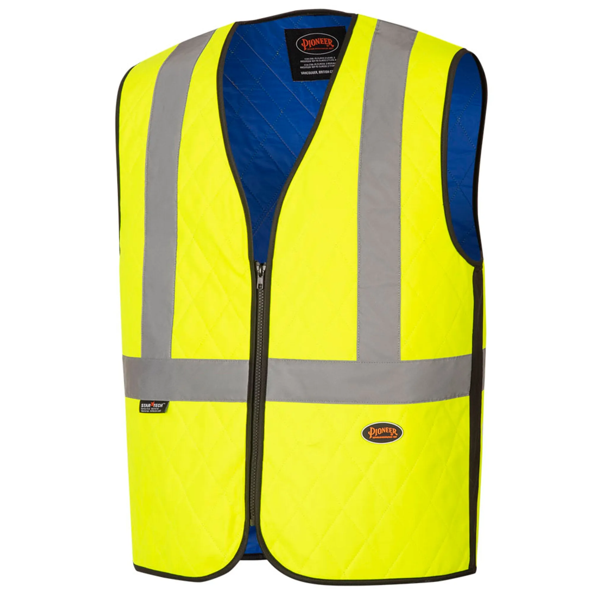 Pioneer Men's Hi-Vis Cooling Safety Vest - Reflective Stripes, Advanced Cooling Technology, Durable Workwear, Stay Visible & Comfortable | Sizes S-5XL