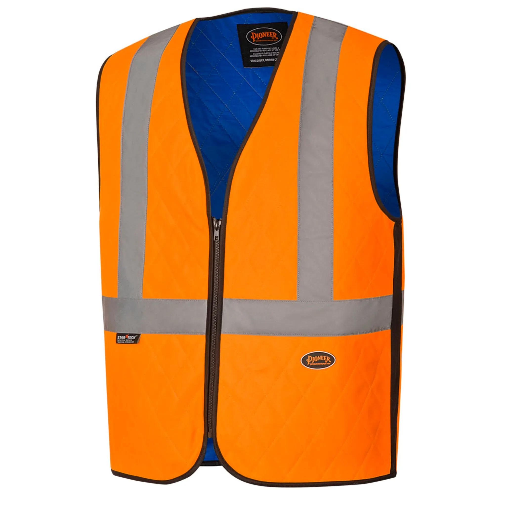 Pioneer Men's Hi-Vis Cooling Safety Vest - Reflective Stripes, Advanced Cooling Technology, Durable Workwear, Stay Visible & Comfortable | Sizes S-5XL