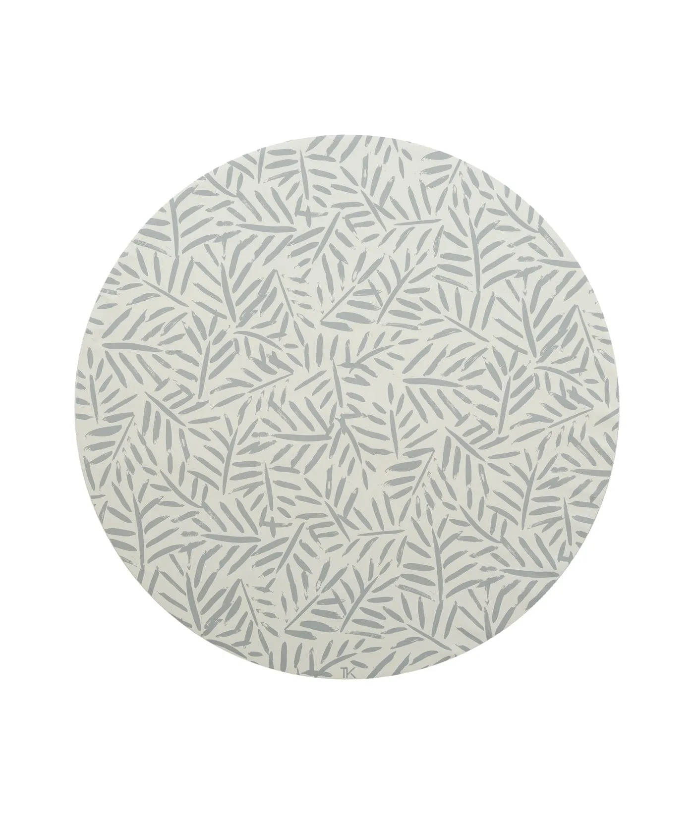 Premium High Chair Splat Mats | Ocean Leaves - Stone