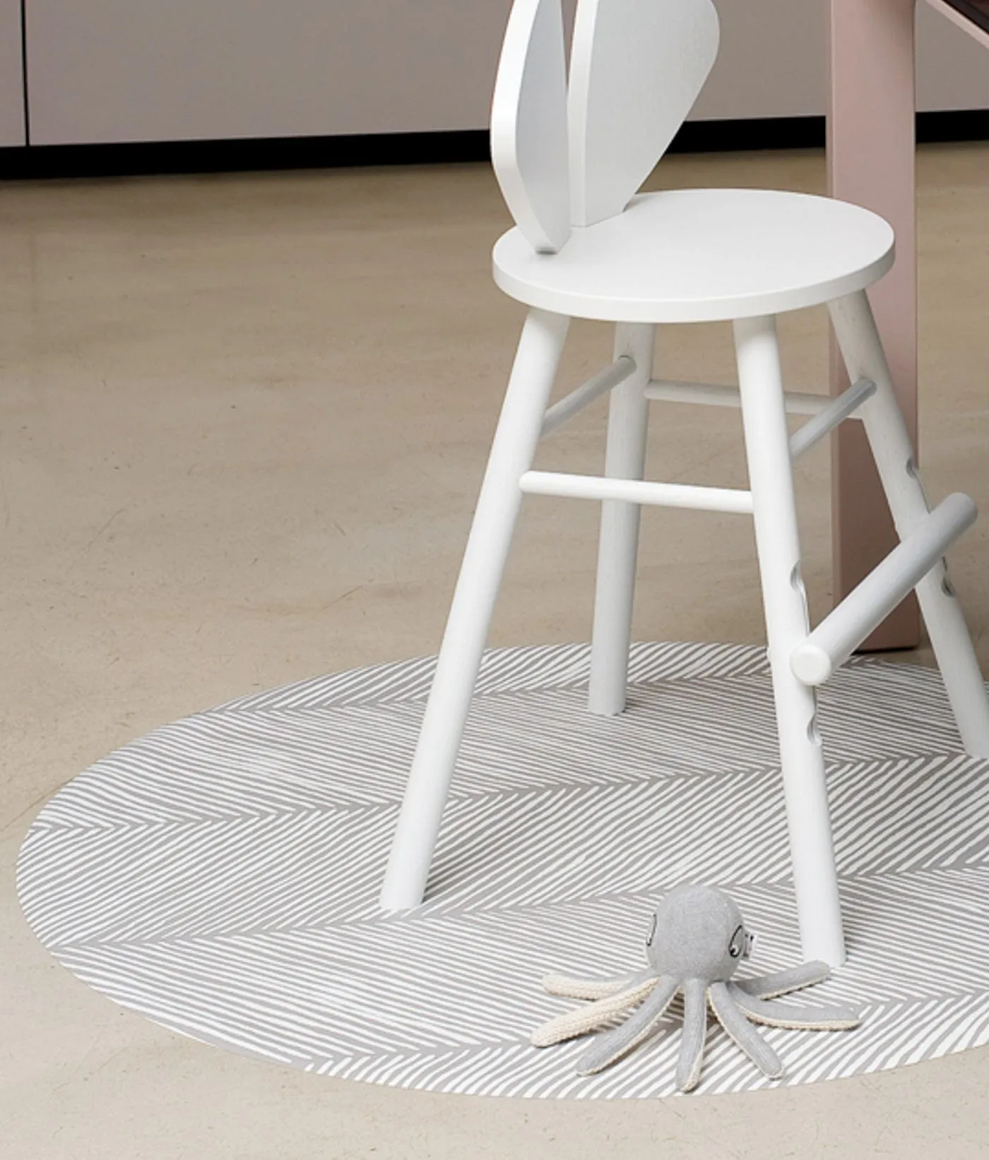 Premium High Chair Splat Mats | Sandy Lines - Stone