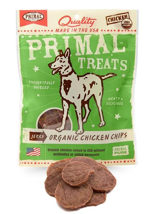 Primal Jerky Organic Chicken Chips Dog Treat 3oz