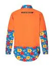 R U RITEMATE Two Tone Hibiscus Work Shirt