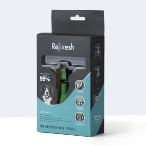 Refuresh Long Hair Dog Deshedding Tool Green Large^^^