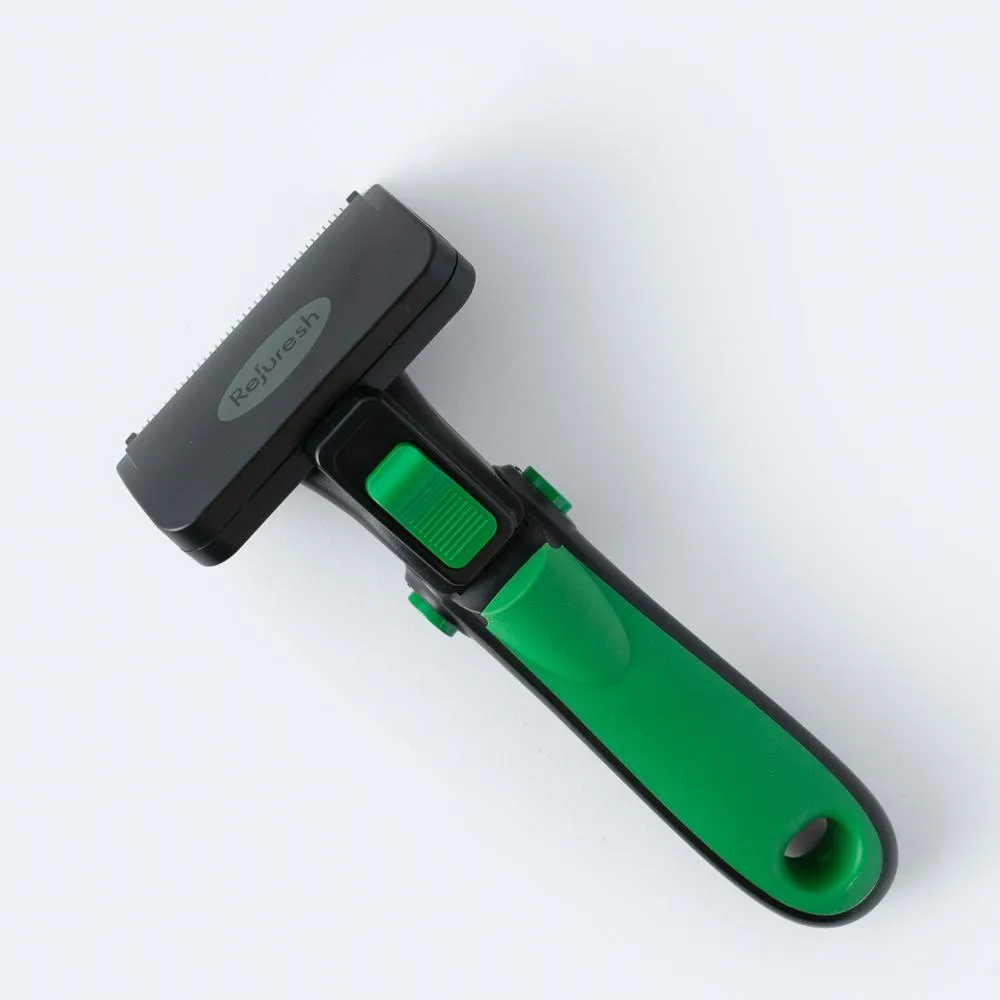 Refuresh Long Hair Dog Deshedding Tool Green Medium^^^