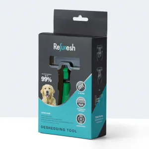 Refuresh Long Hair Dog Deshedding Tool Green Medium^^^