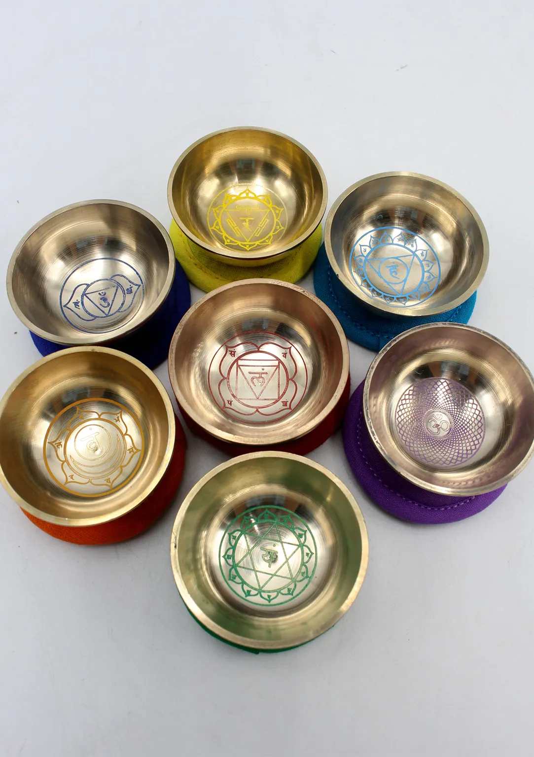Seven Chakra Energy Meditation Mini Singing Bowl  Gift Set