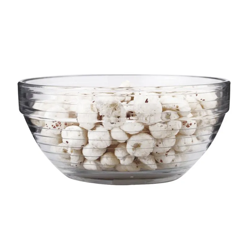 Soda Lime Stackable Bowls Clear Glass Kitchenware | Set of 3 | 7 x 3 inches | 1L
