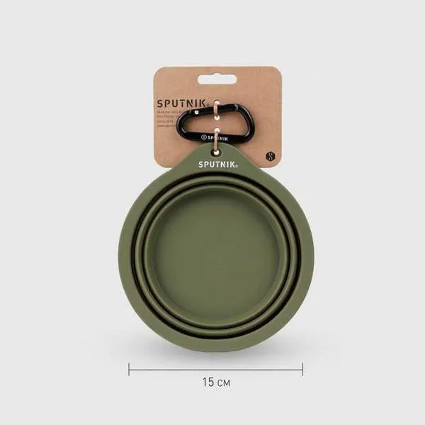 Sputnik Collapsible Green Pet Bowl