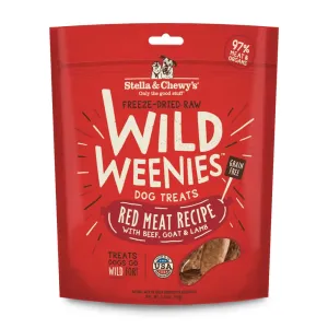 Stella & Chewy’s Wild Weenies Red Meat Recipe Grain-Free Freeze-Dried Raw Dog Treats 3.25oz