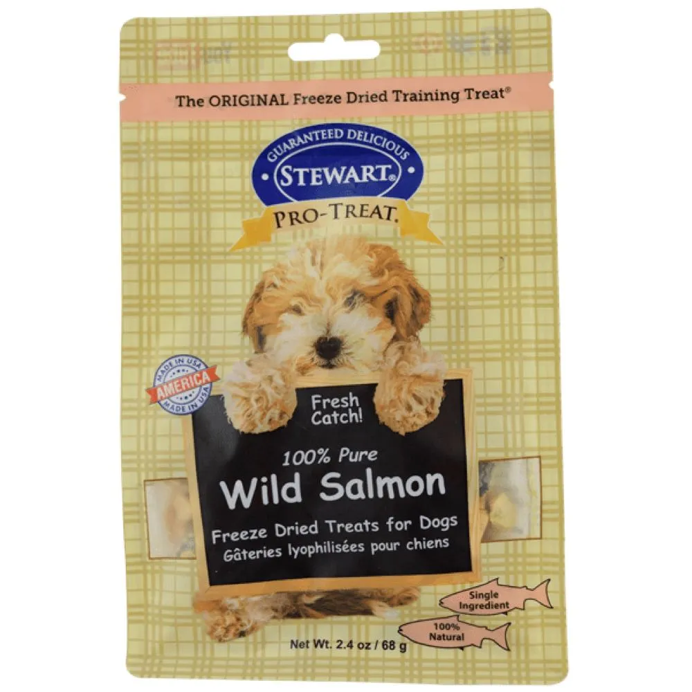 Stewart Pro-Treat Wild Salmon Freeze Dried Dog Treats (Pouch) 2.4oz