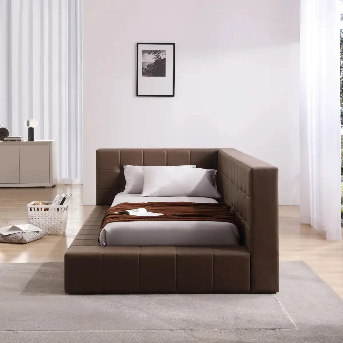 Twin or Full Chocolate Day Bed- Model Ldelle