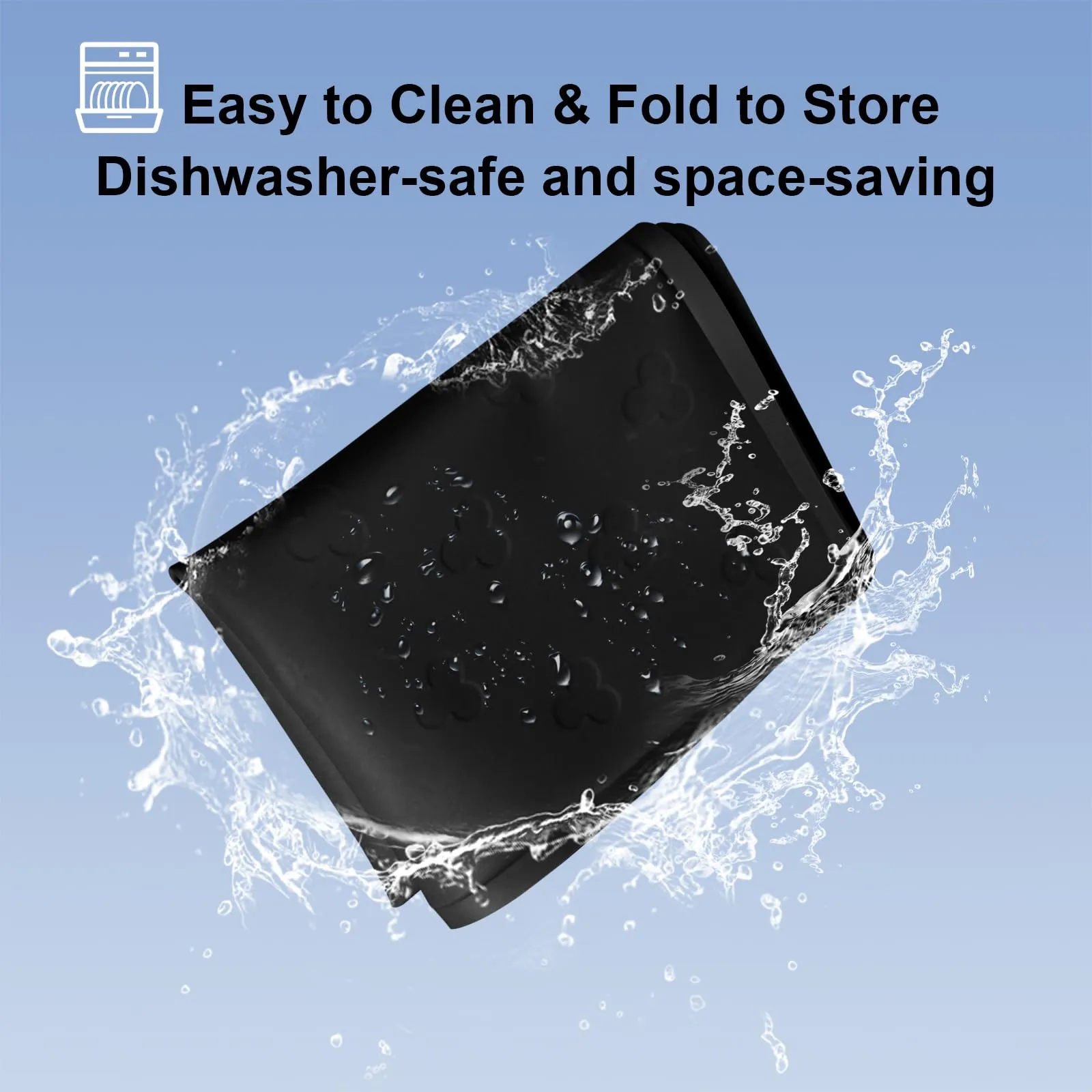 Under Sink Mat 34" x 22" Waterproof Kitchen Cabinet Mat, Flexible Under Sink Liner, Kitchen Bathroom Cabinet Mat Protector for Drip Leak Spill (Black)
