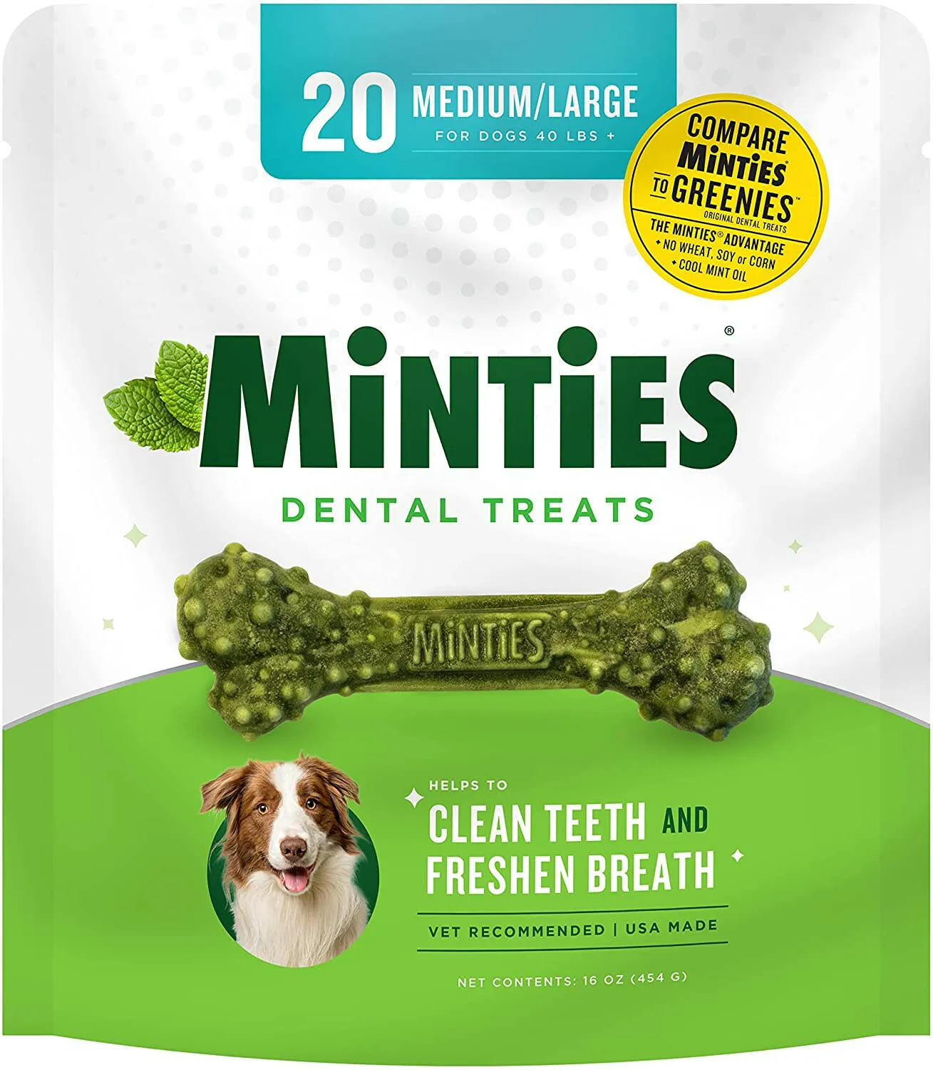 VetIQ Minties Dental Treats for Medium & Large Dogs