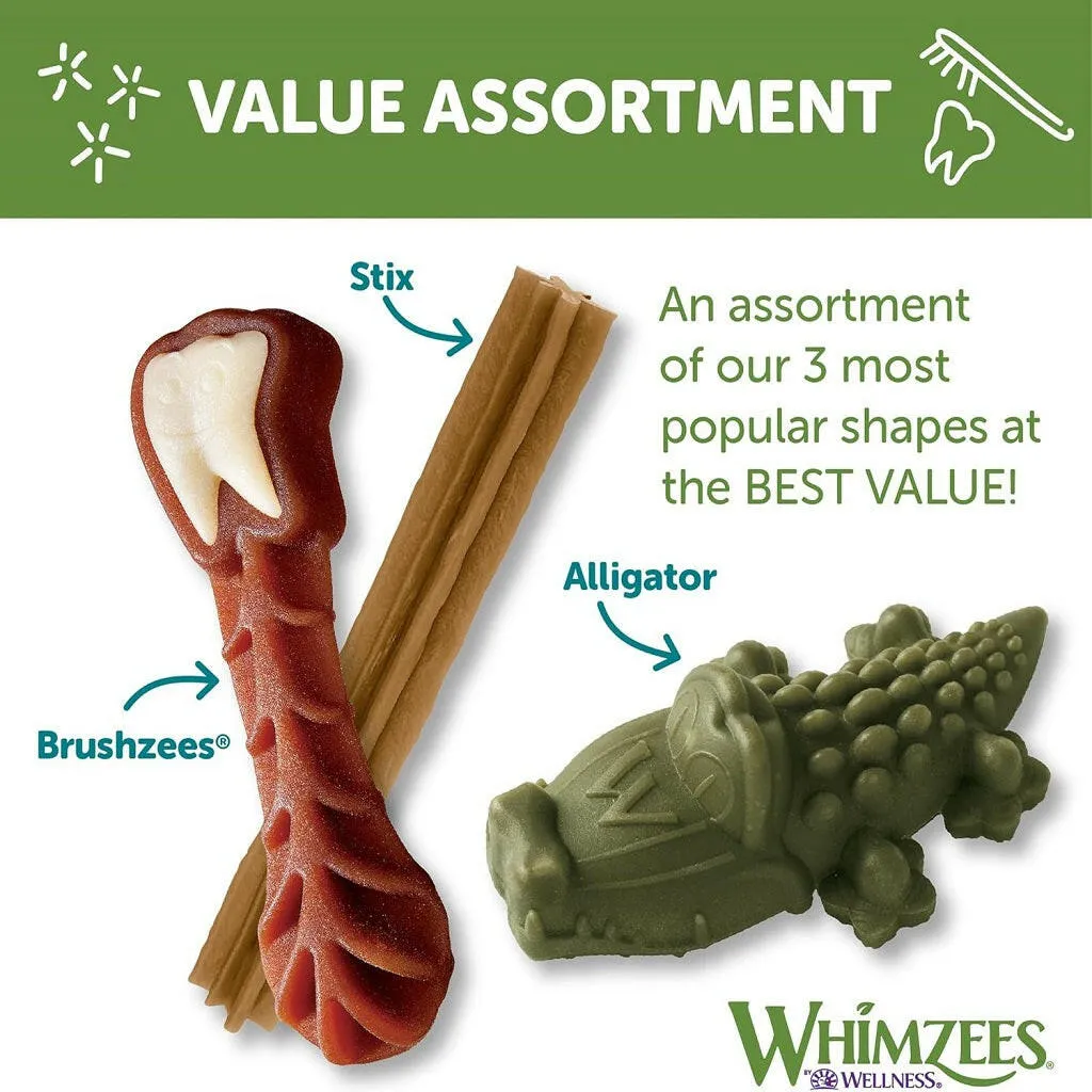 Whimzees by Wellness Natural Dental Value Box Treat For Medium Dogs (44 ct)