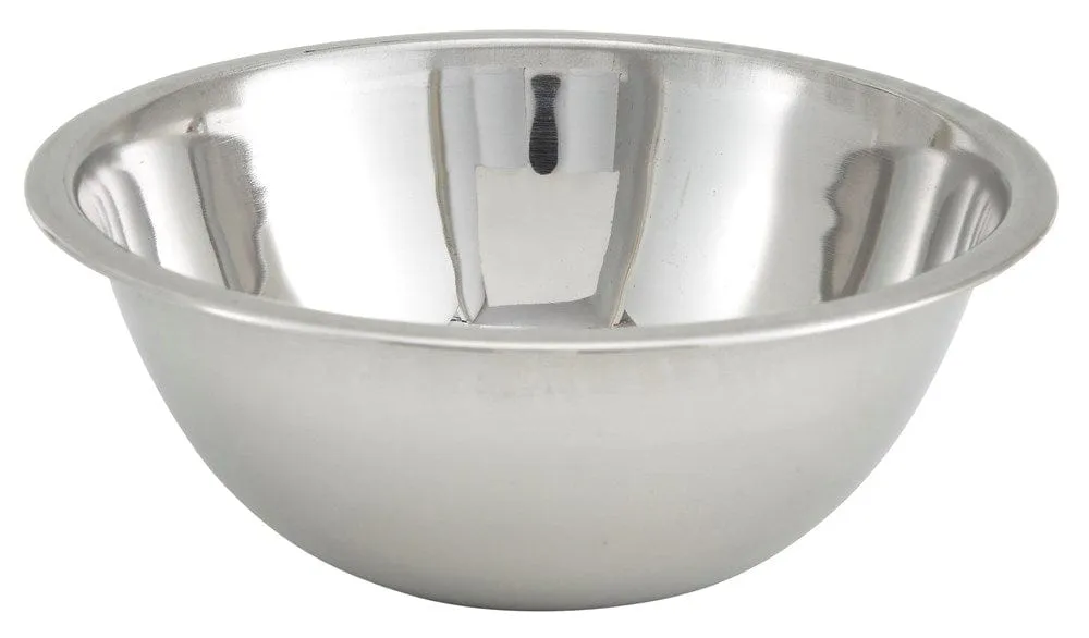 Winco MXBT-150Q Stainless Steel All Purpose Mixing Bowl 1 1/2 Quart Lightweight and Stackable | Denson CFE