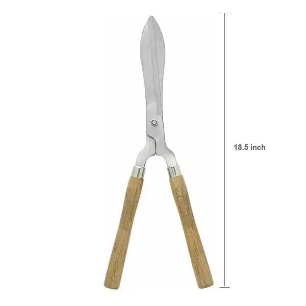 Wooden Handle Hedge Shears for Bush Trimming