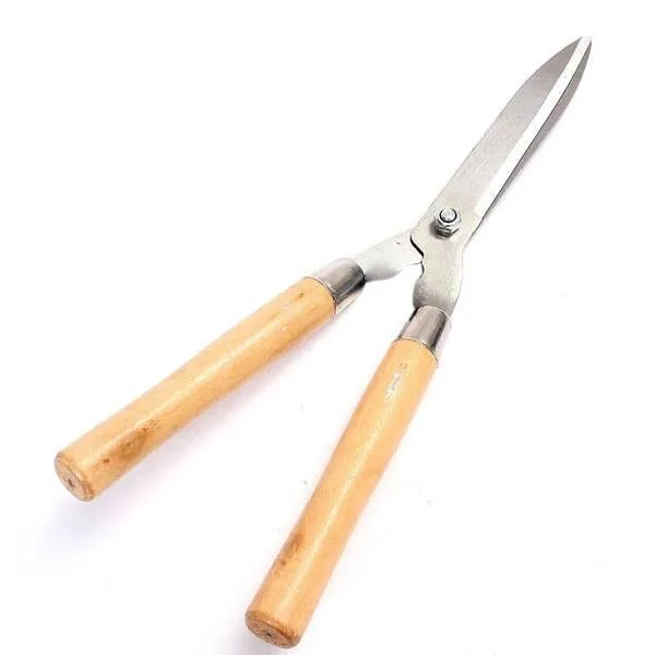 Wooden Handle Hedge Shears for Bush Trimming