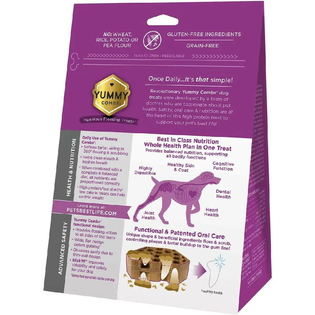 Yummy Combs Dental Flossing Treats for Extra-Large Dogs 100lbs  (6 Count)